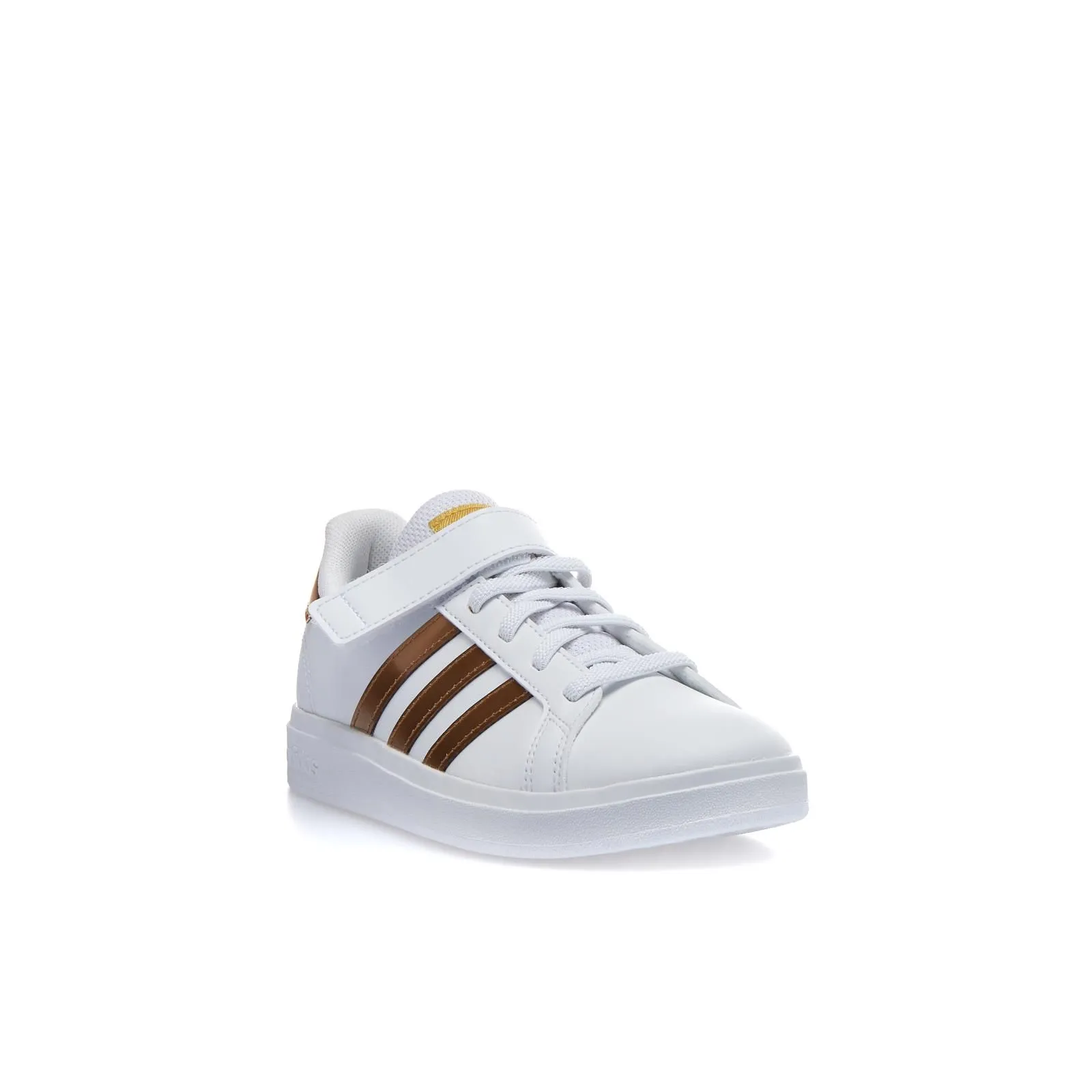 Sneakers tennis bianche da bimba Grand Court Base con strappo