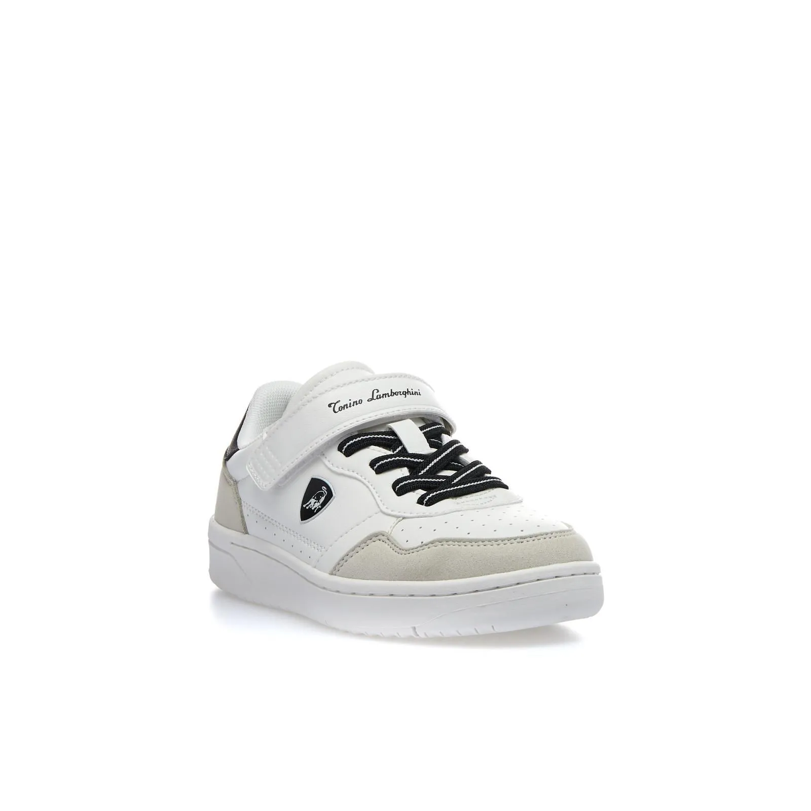 Sneakers tennis bianche da bimbo con velcro