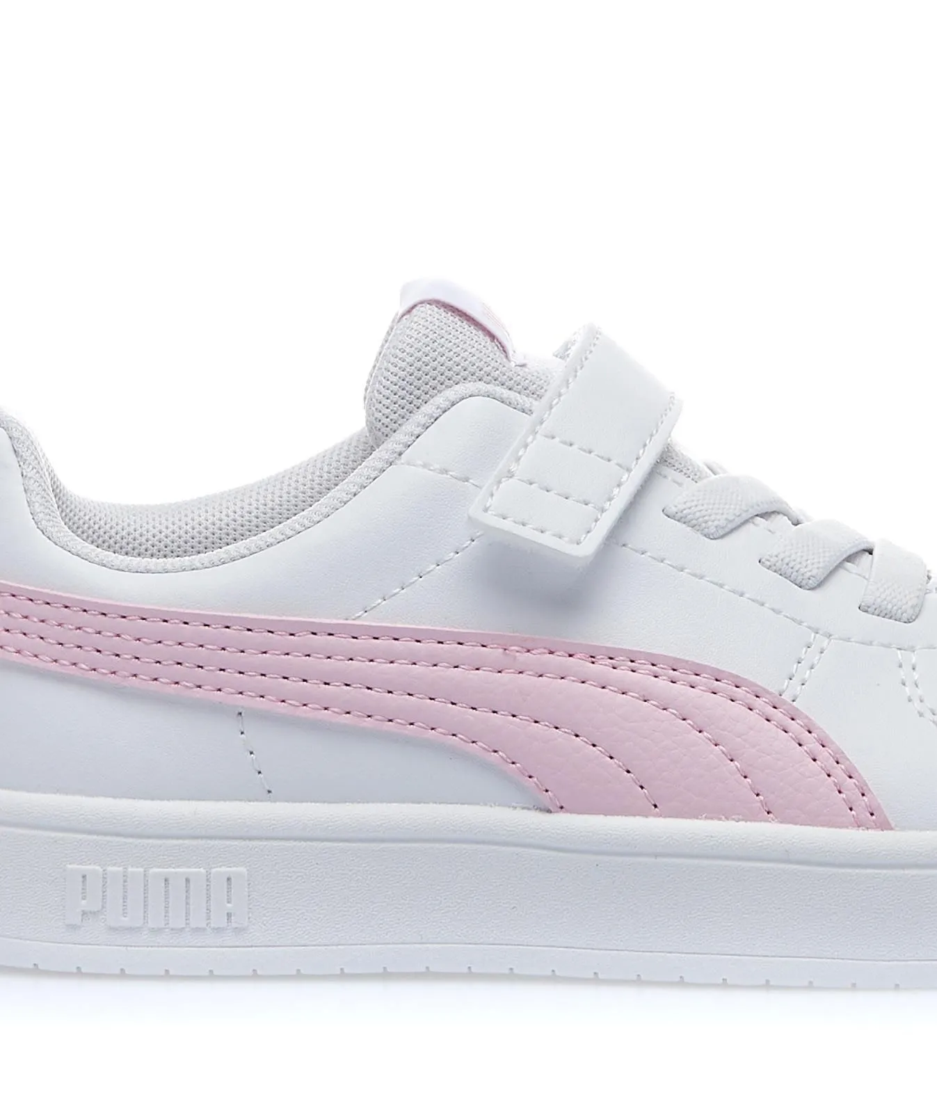 Sneakers tennis bianche e rosa Rickie bambina