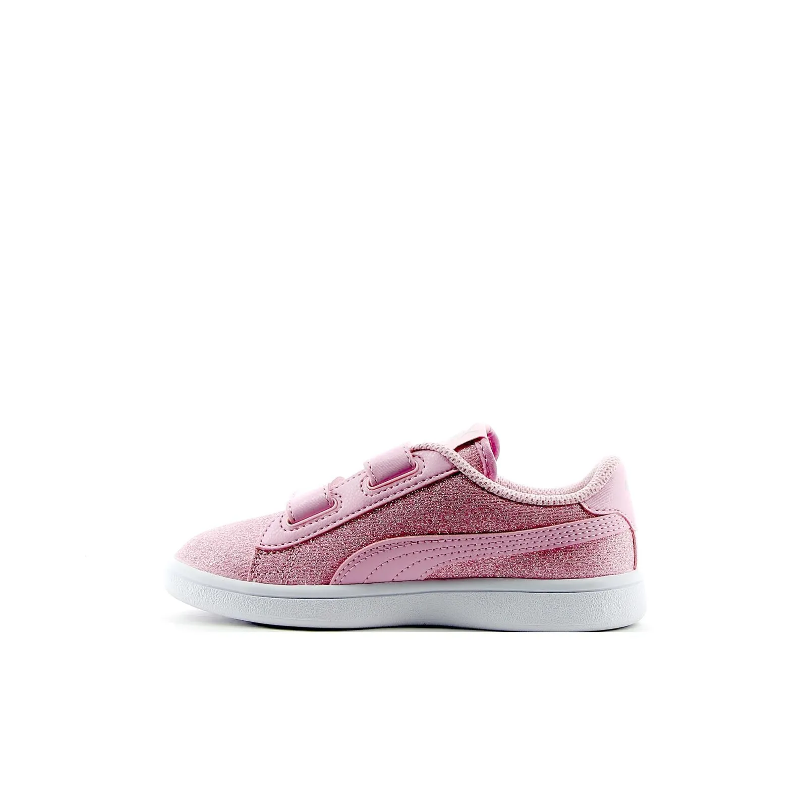 Sneakers tennis da bambina Smash rosa glitter con strappi