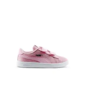 Sneakers tennis da bambina Smash rosa glitter con strappi