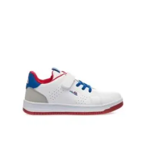 Sneakers tennis da bambino bianche con strappo e lacci