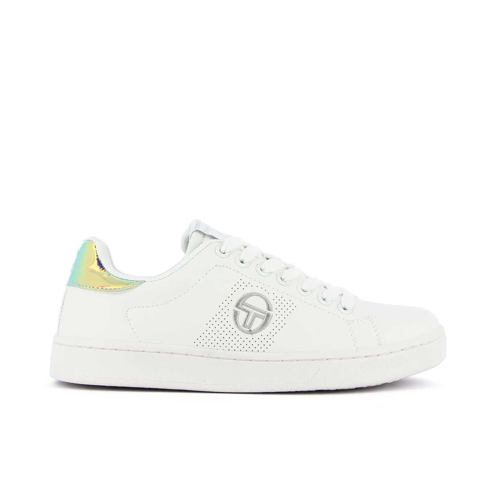 Sneakers tennis da donna bianche con logo