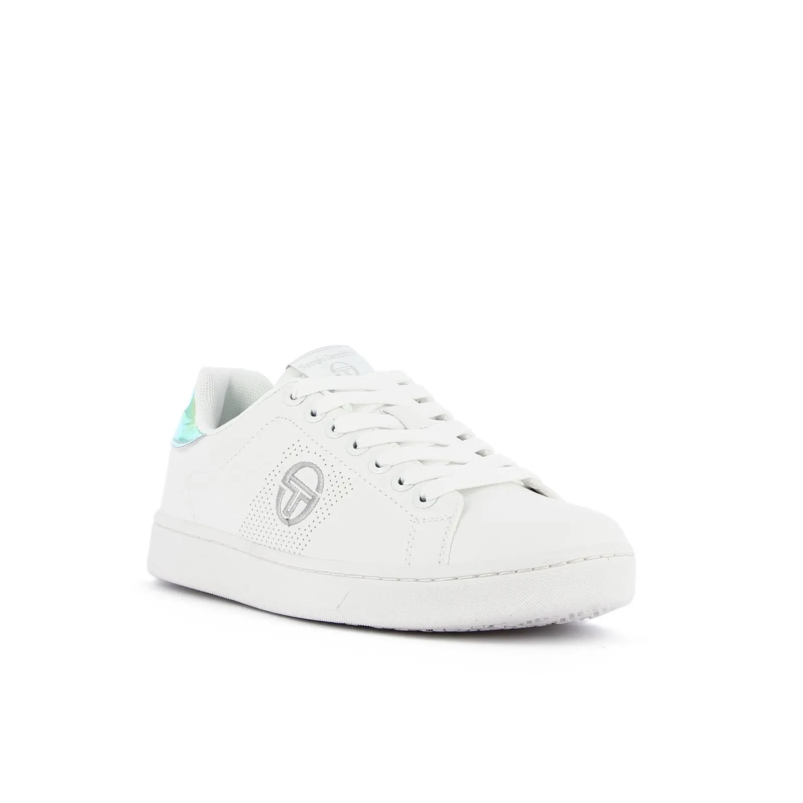 Sneakers tennis da donna bianche con logo