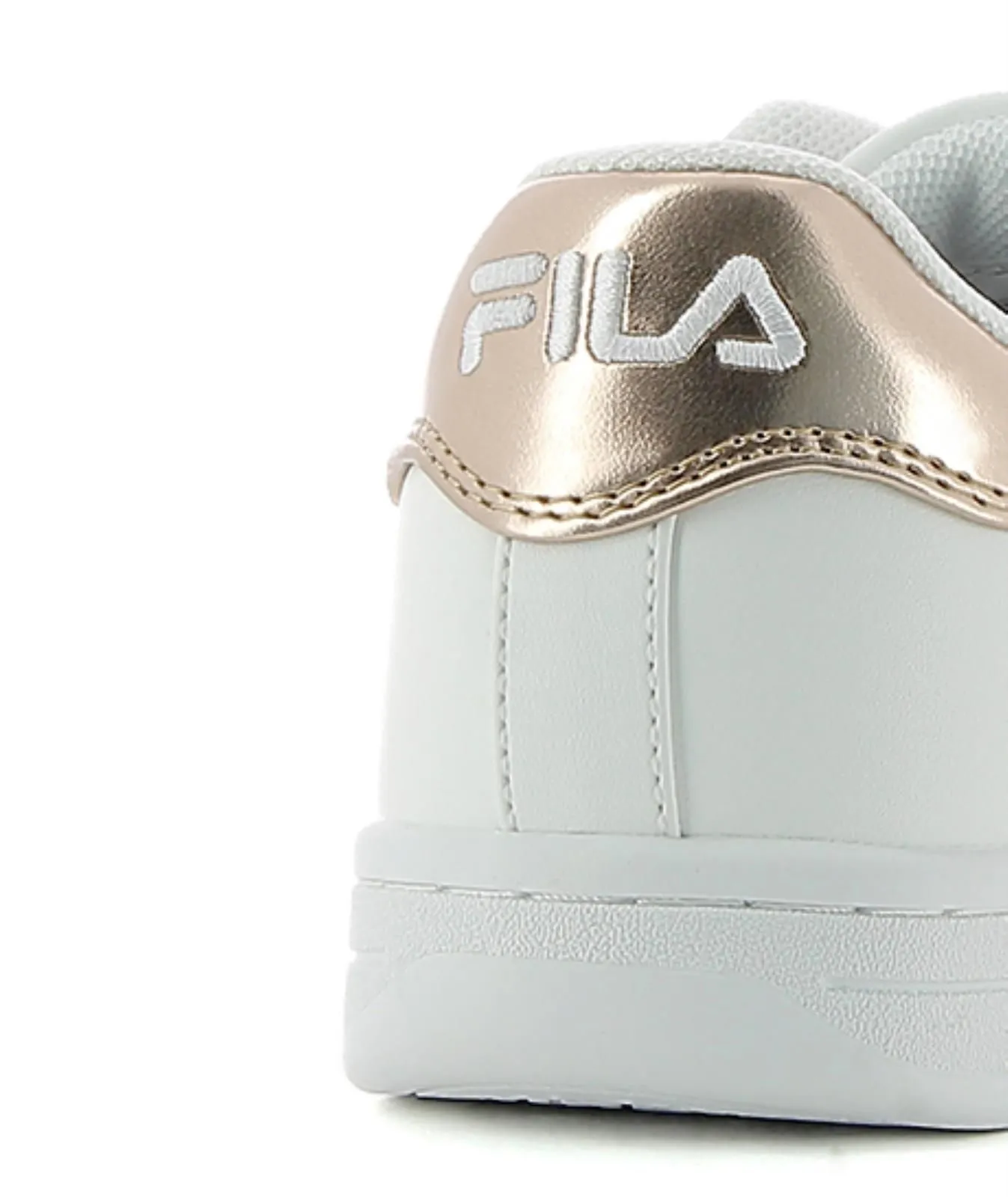 Sneakers tennis da donna bianche e oro in pelle