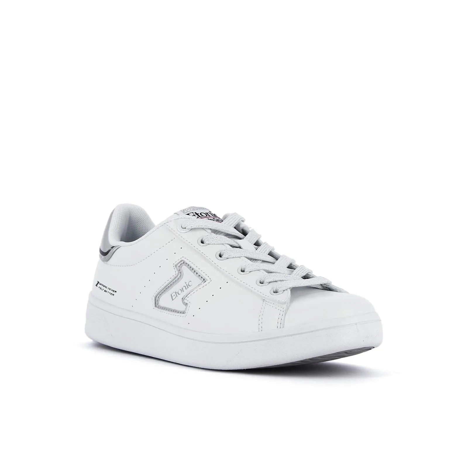 Sneakers tennis da donna bianche in pelle