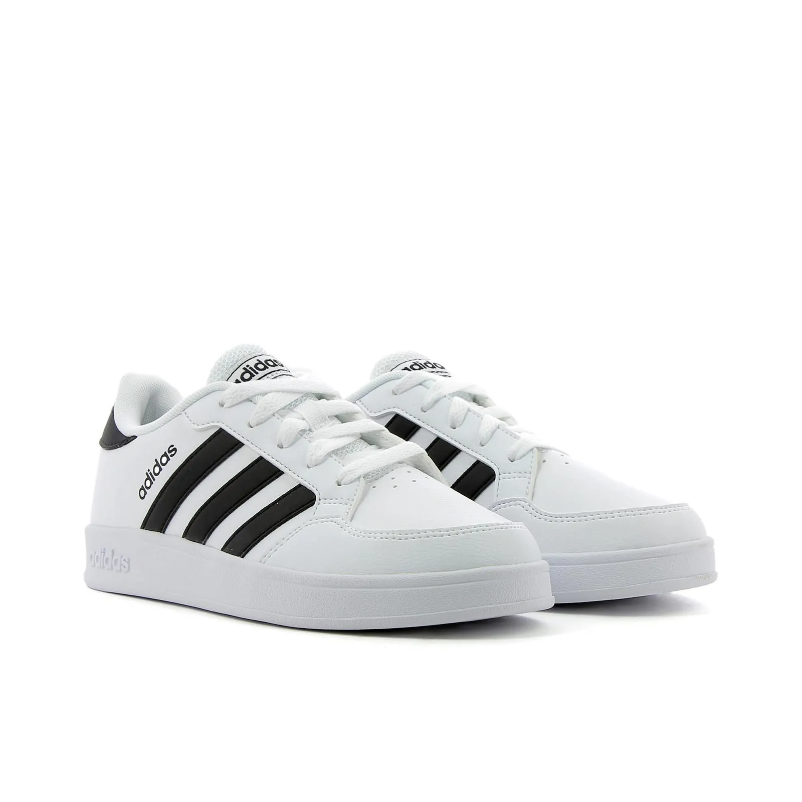 Sneakers tennis da ragazzo bianche Breaknet in pelle