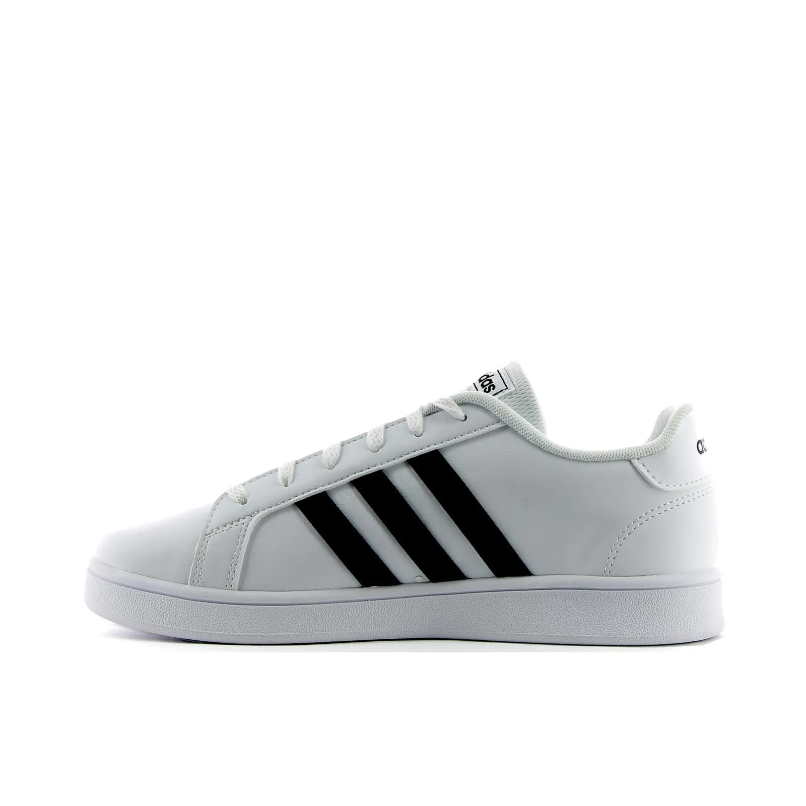 Sneakers tennis da ragazzo bianche Grand Court in pelle