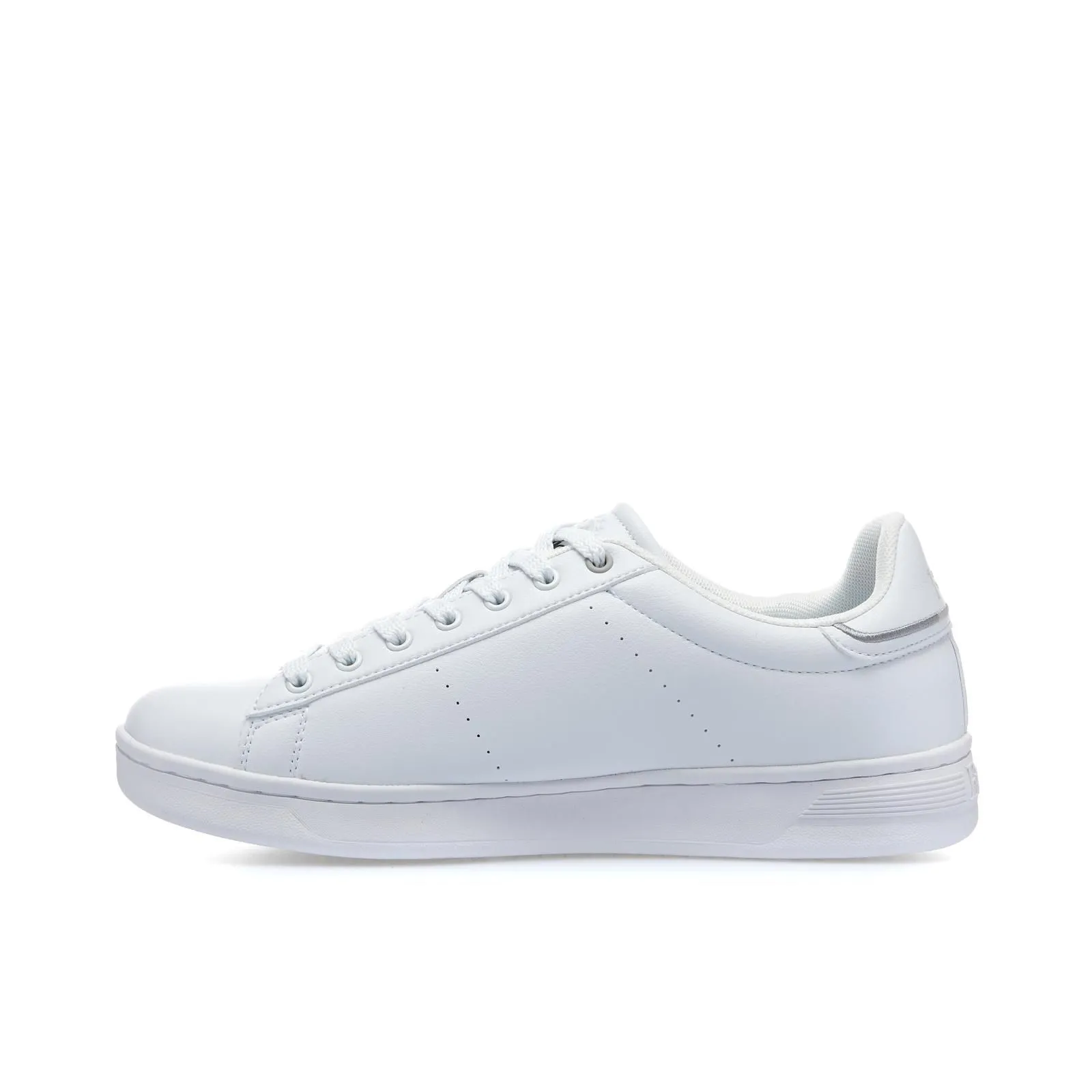 Sneakers tennis da uomo bianche in pelle