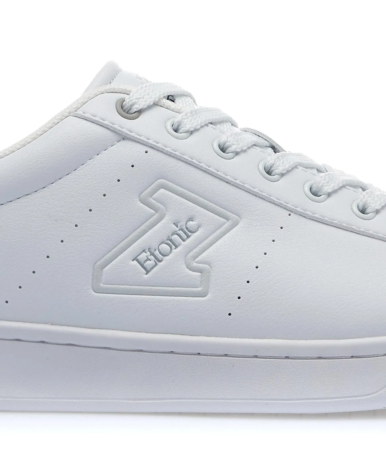 Sneakers tennis da uomo bianche in pelle