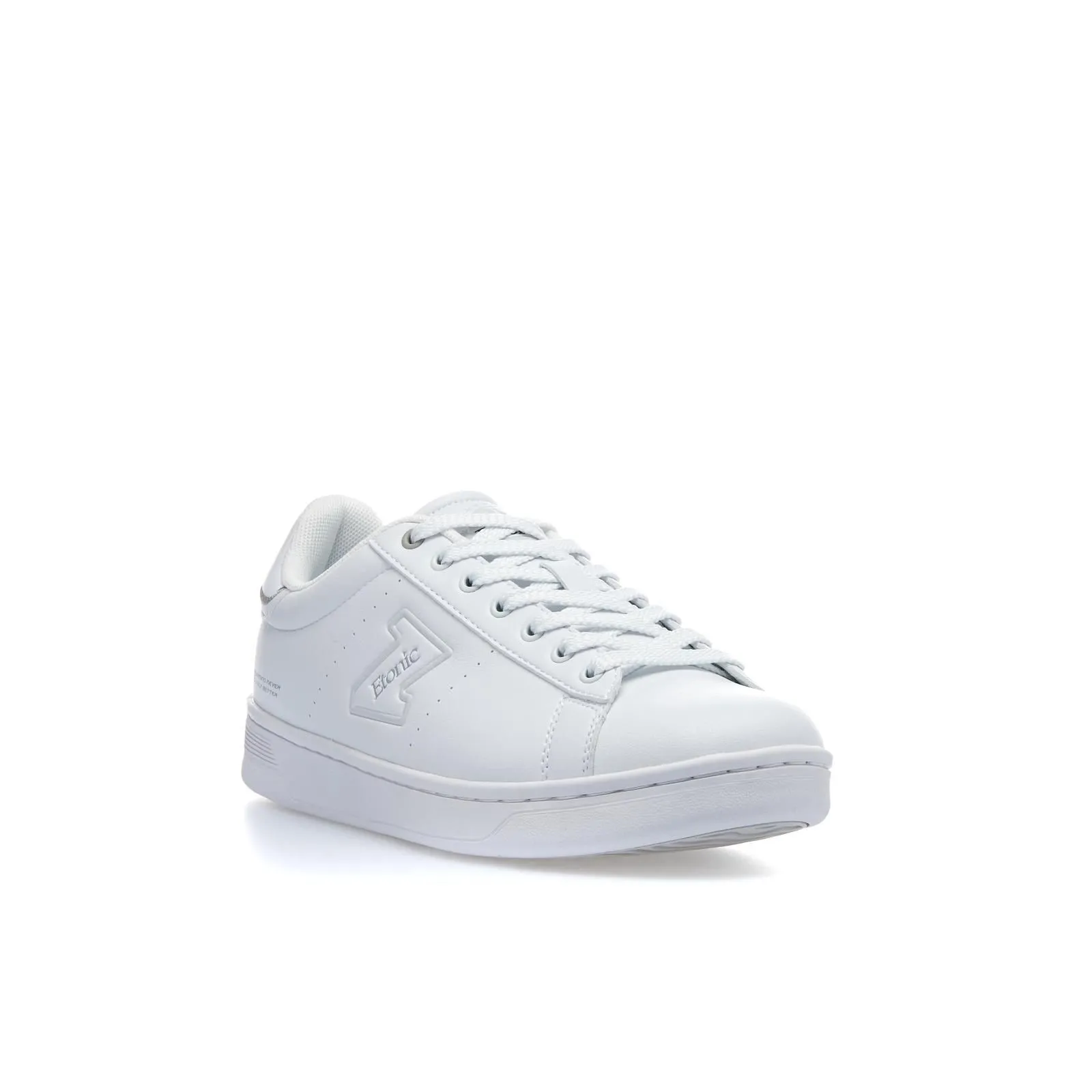 Sneakers tennis da uomo bianche in pelle