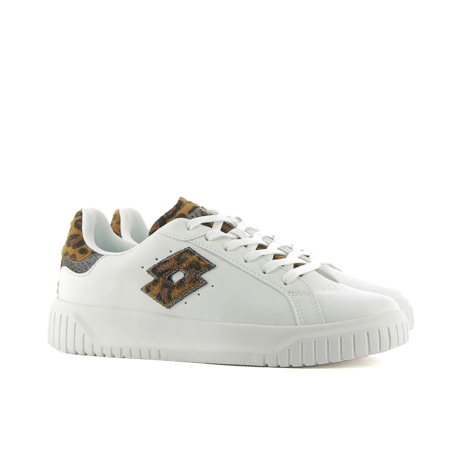 Sneakers tennis Venus AMF III bianche da donna con dettaglio animalier