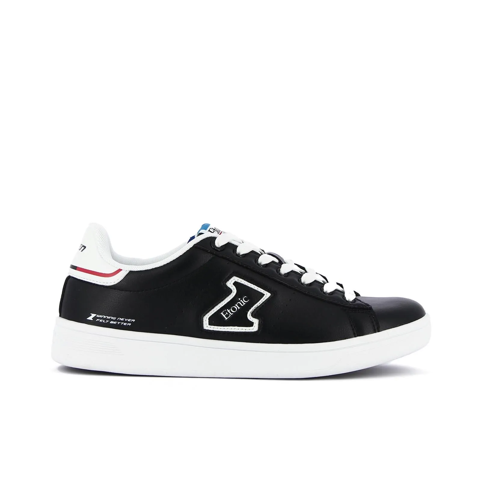 Sneakers uomo da tennis nere in pelle