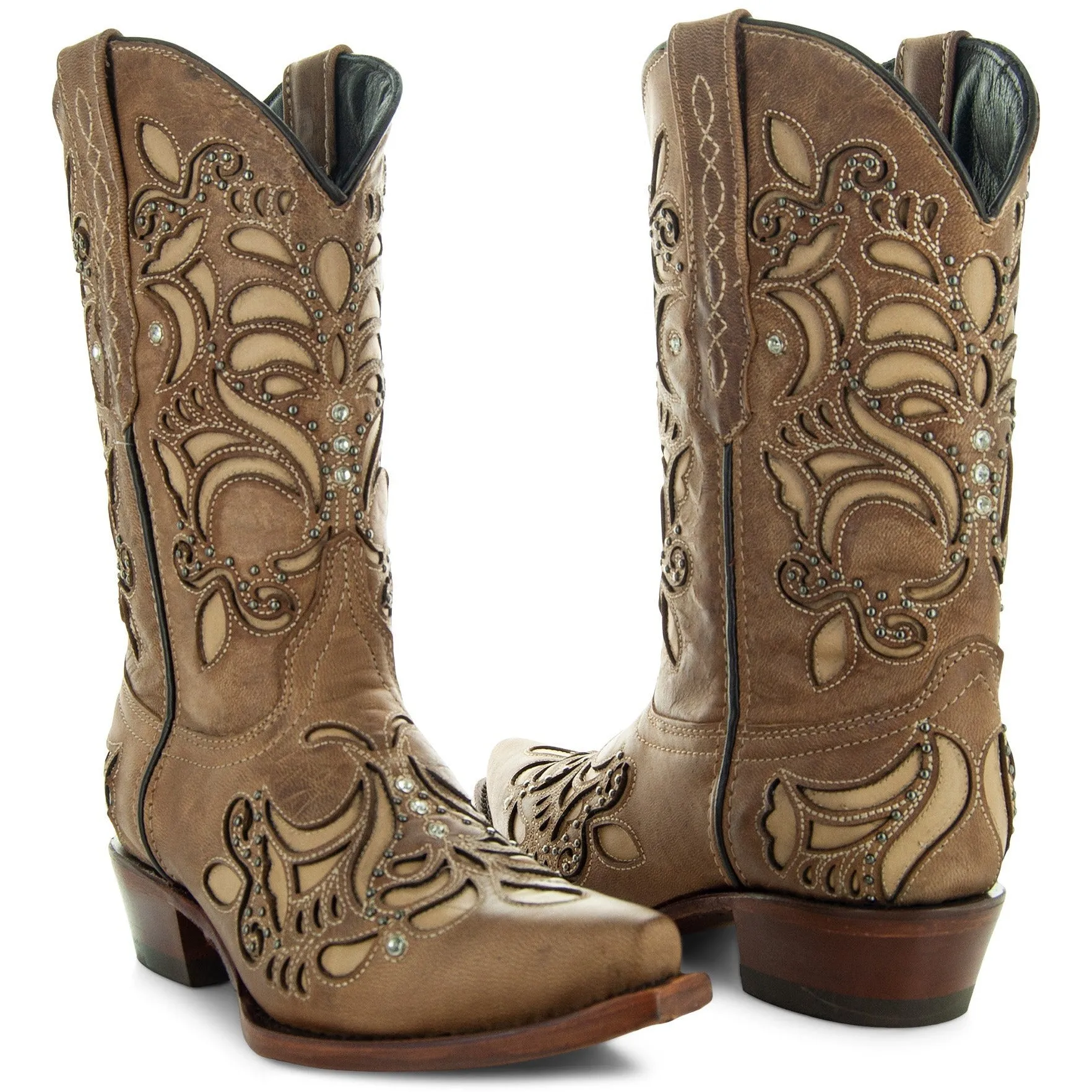 Soto Boots Womens Inlay Cowgirl Boots M50060