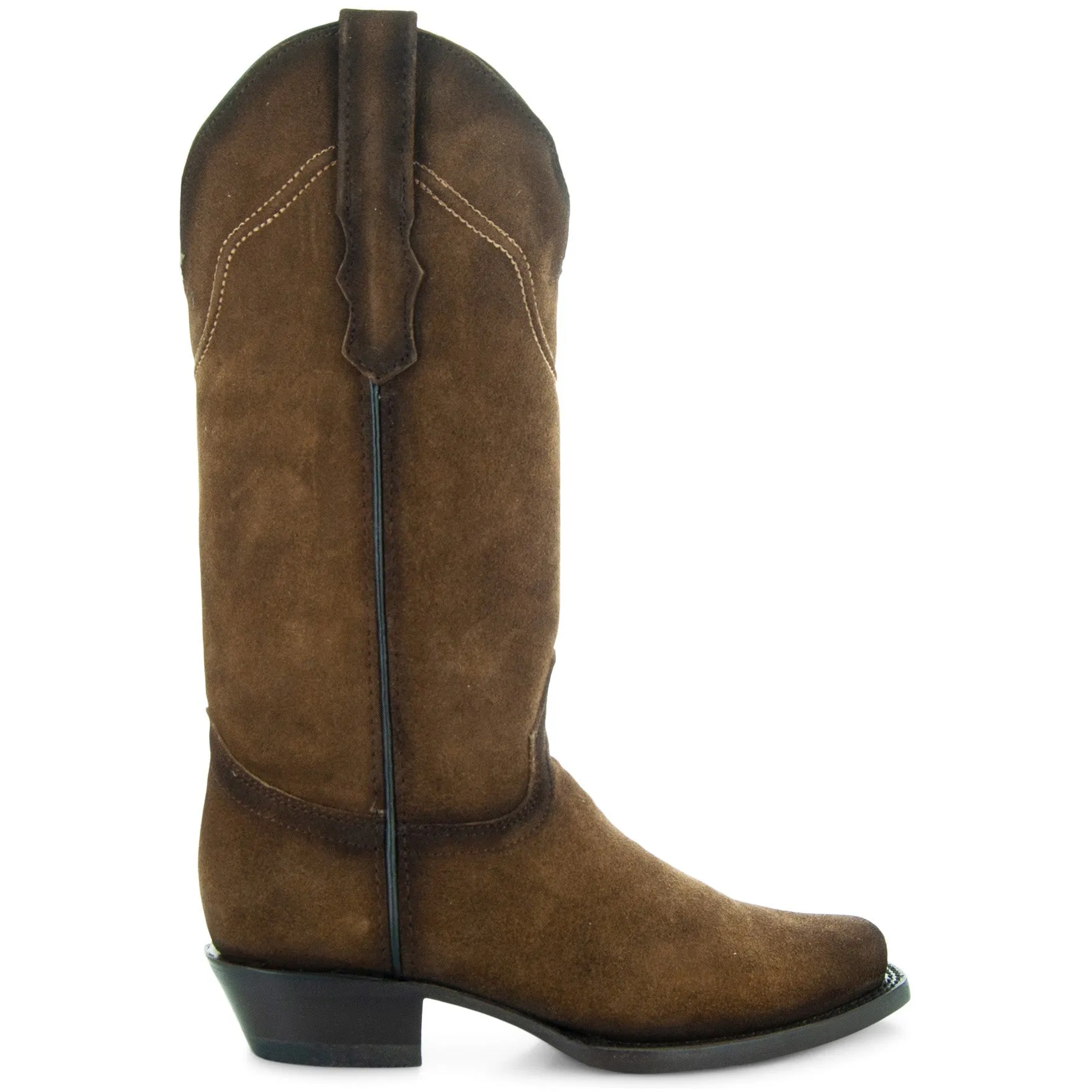 Soto Boots Women's Suede Burnished Cowboy Boots M50057