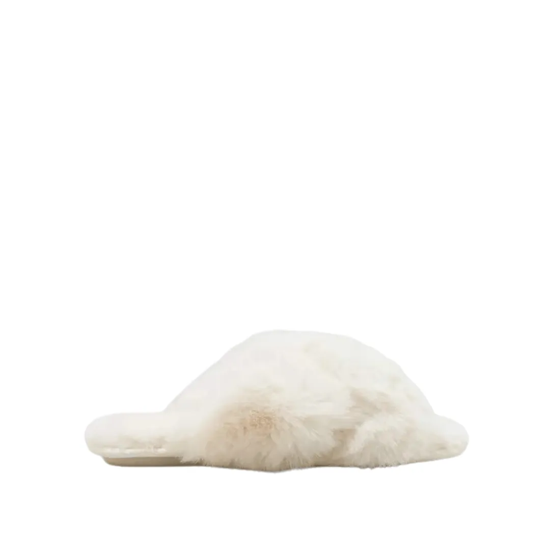 STARS ABOVE - Crossband Faux Fur Slippers