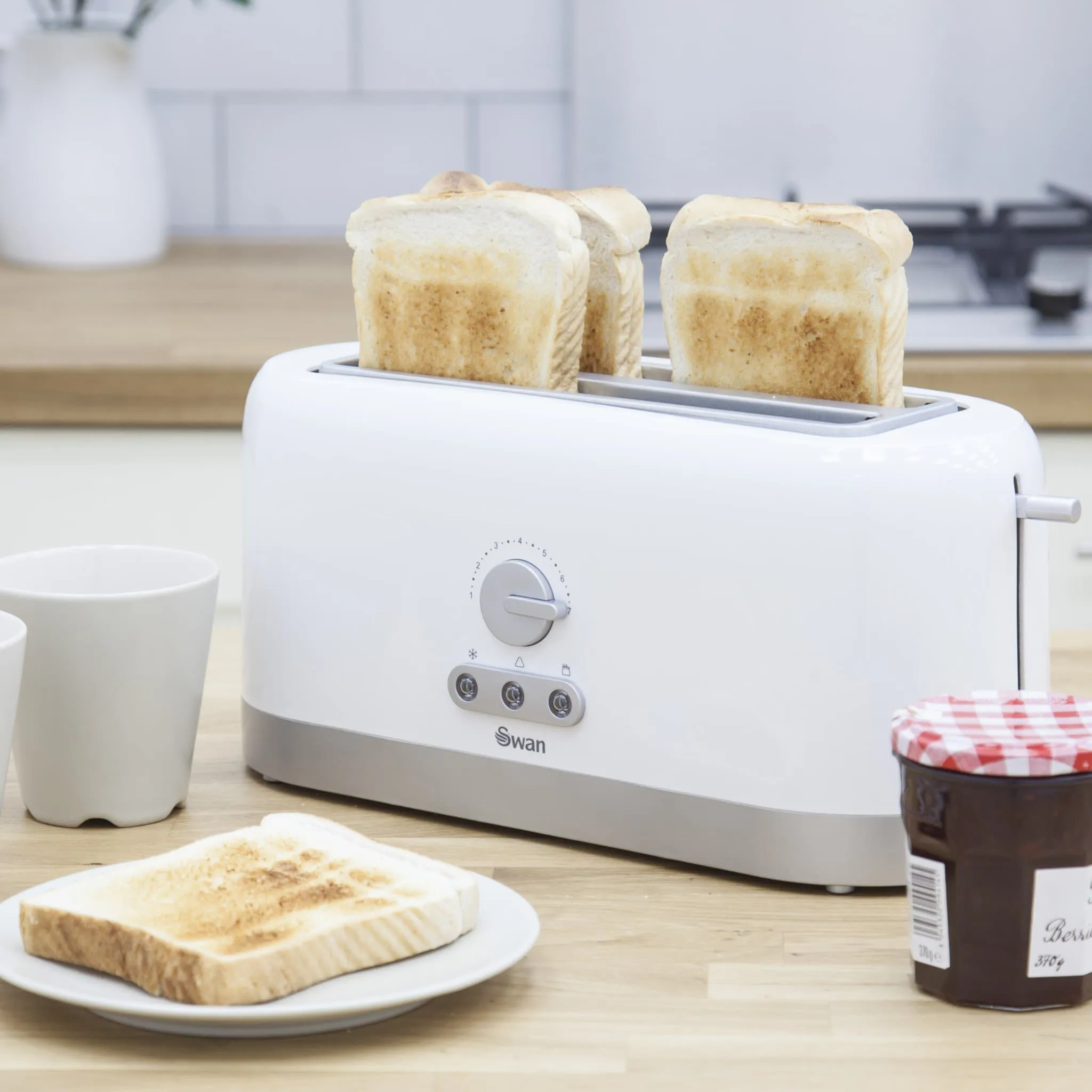 Swan 4 Slice Long Slot Toaster