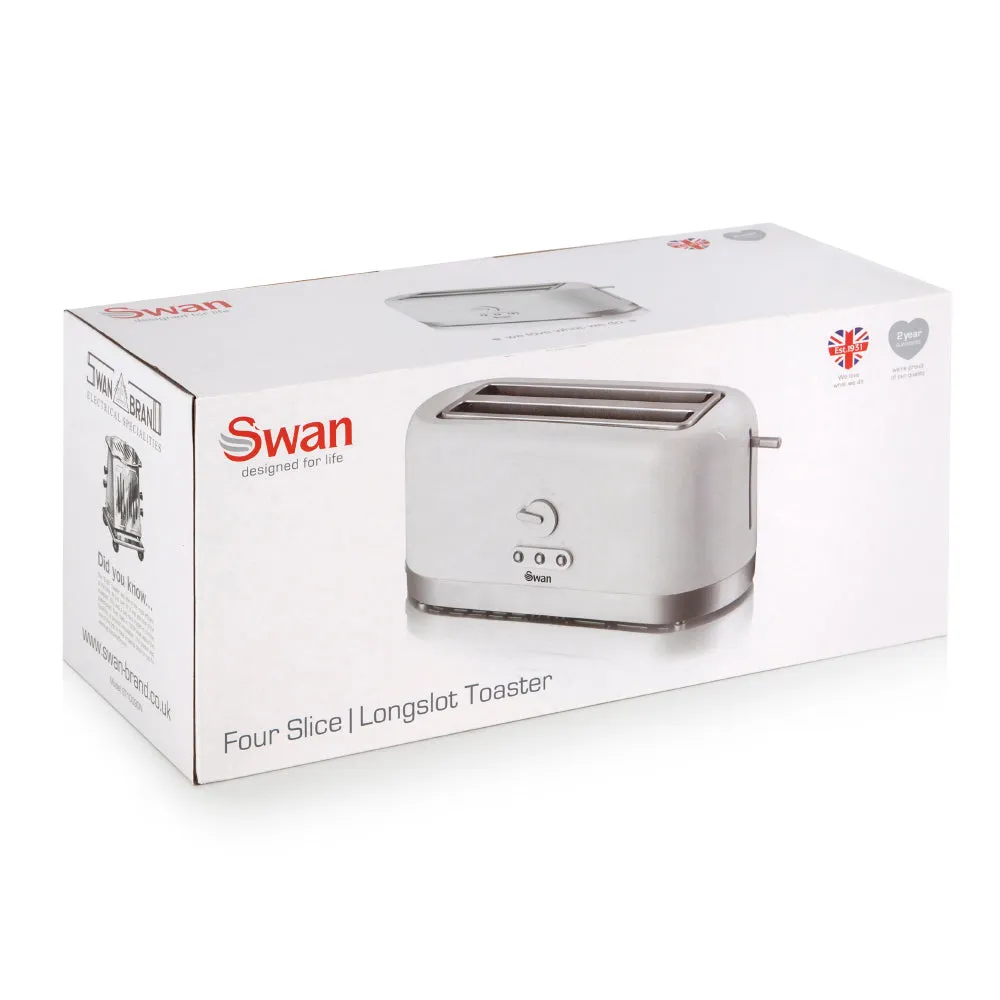 Swan 4 Slice Long Slot Toaster