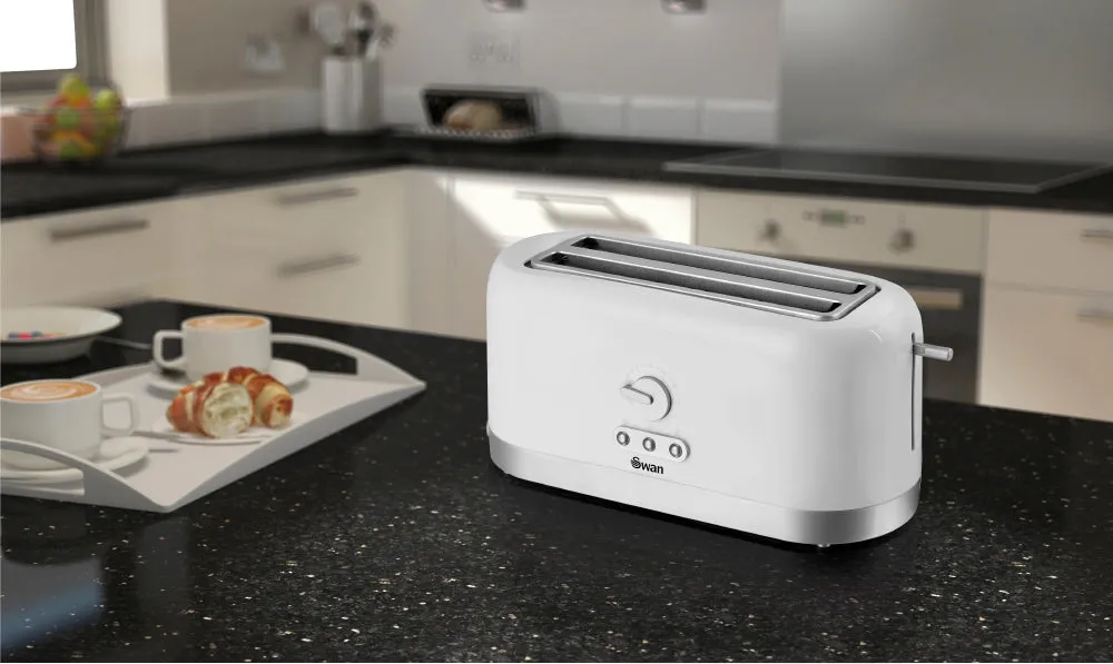 Swan 4 Slice Long Slot Toaster