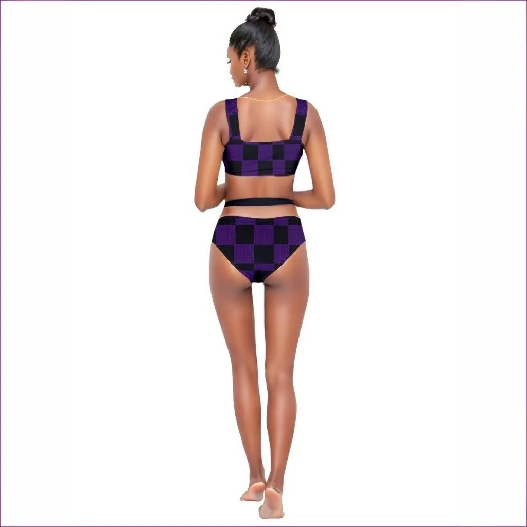 Tartan 2 Bandaged Up Bikini Set