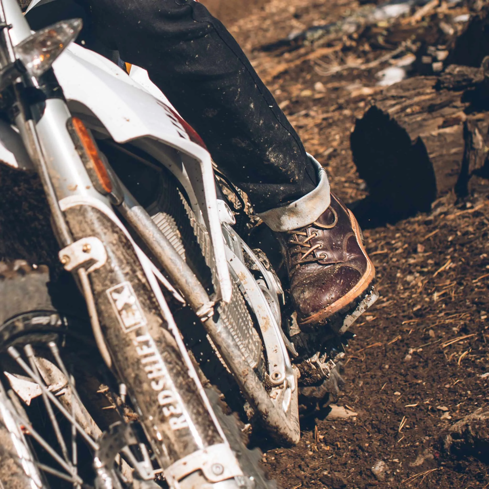 The Cap Toe Moto Boot in Brown Steerhide