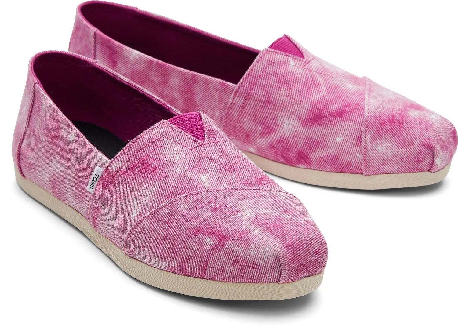 Toms Alpargata Fuchsia White Womens Espadrilles Slipons