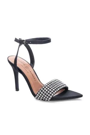 Twinkle Toe Black Rhinestone Heels - Final Sale