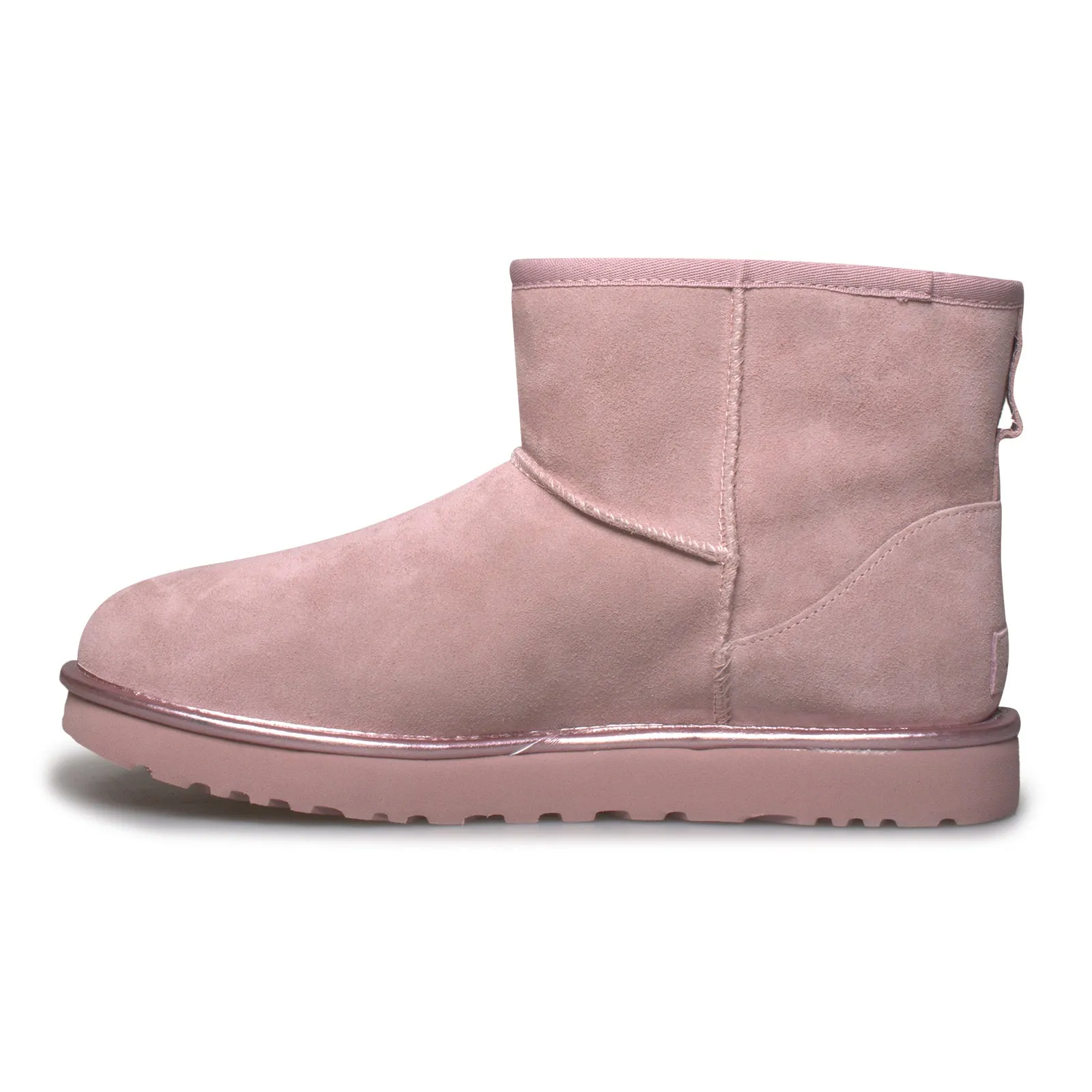 UGG Classic Mini UGG Classic Logo Pink Crystal Metallic Boots - Women's