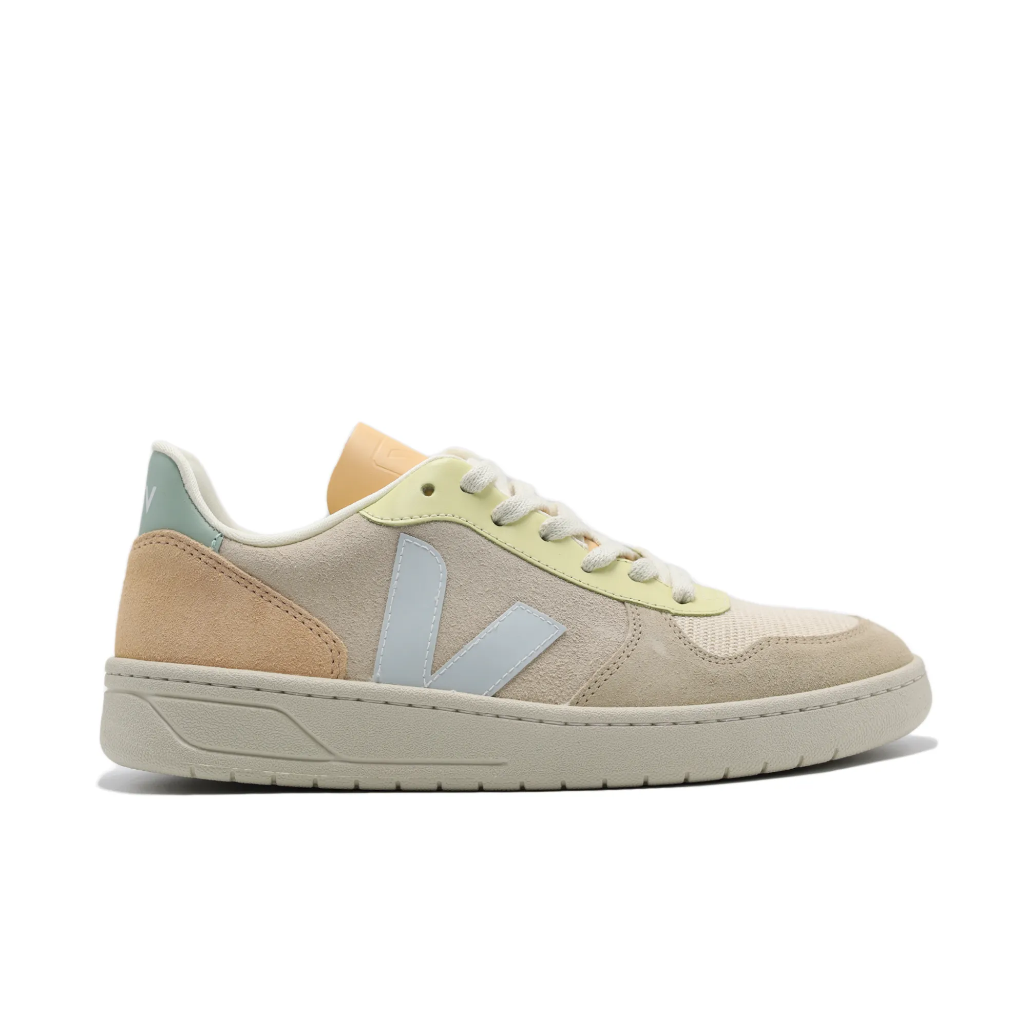 VEJA V-10 SUEDE SABLE MENTHOL MULTICOLOR (MENS)