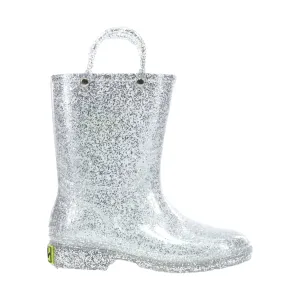 Western Chief Kids' Glitter Rain Boot - Silver