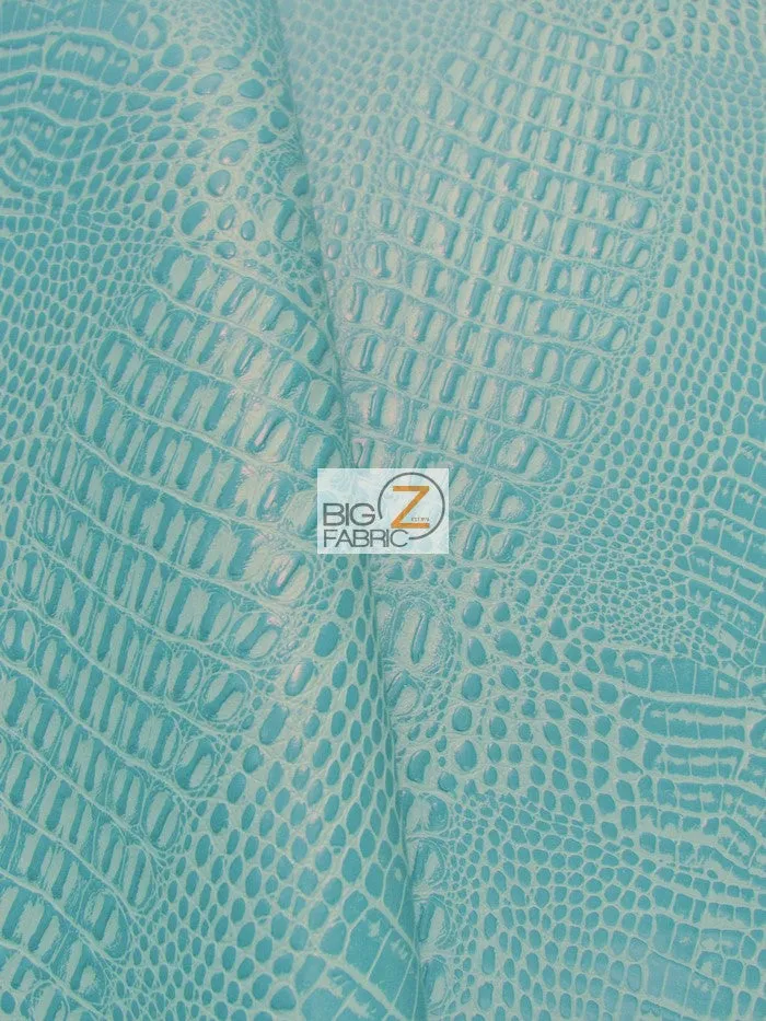 White Crocodile Marine Vinyl Fabric / Sold By The Yard