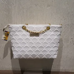 White fancy handbag