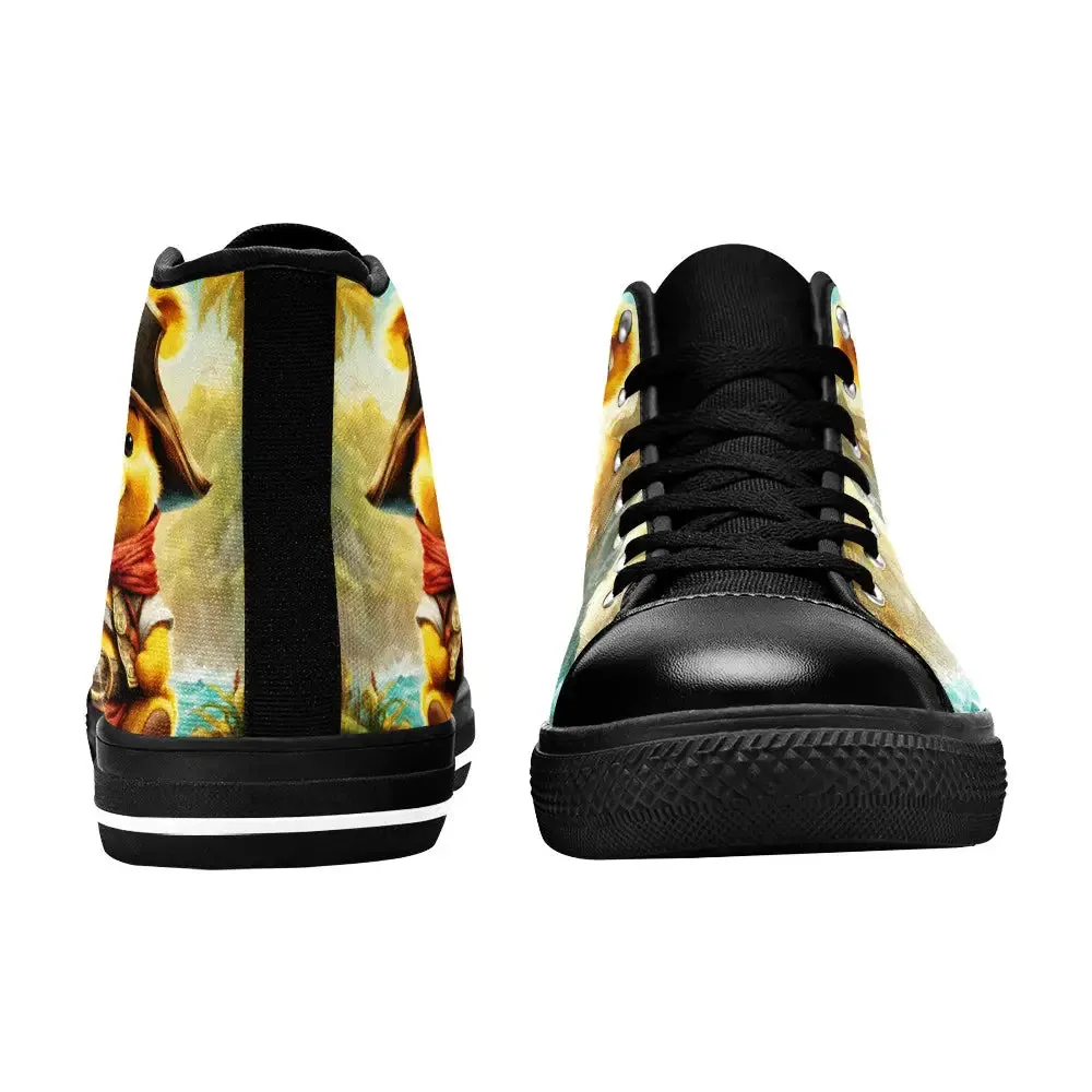 Winnie the pooh Pirate Shoes High Top Sneakers for Kids and Adults