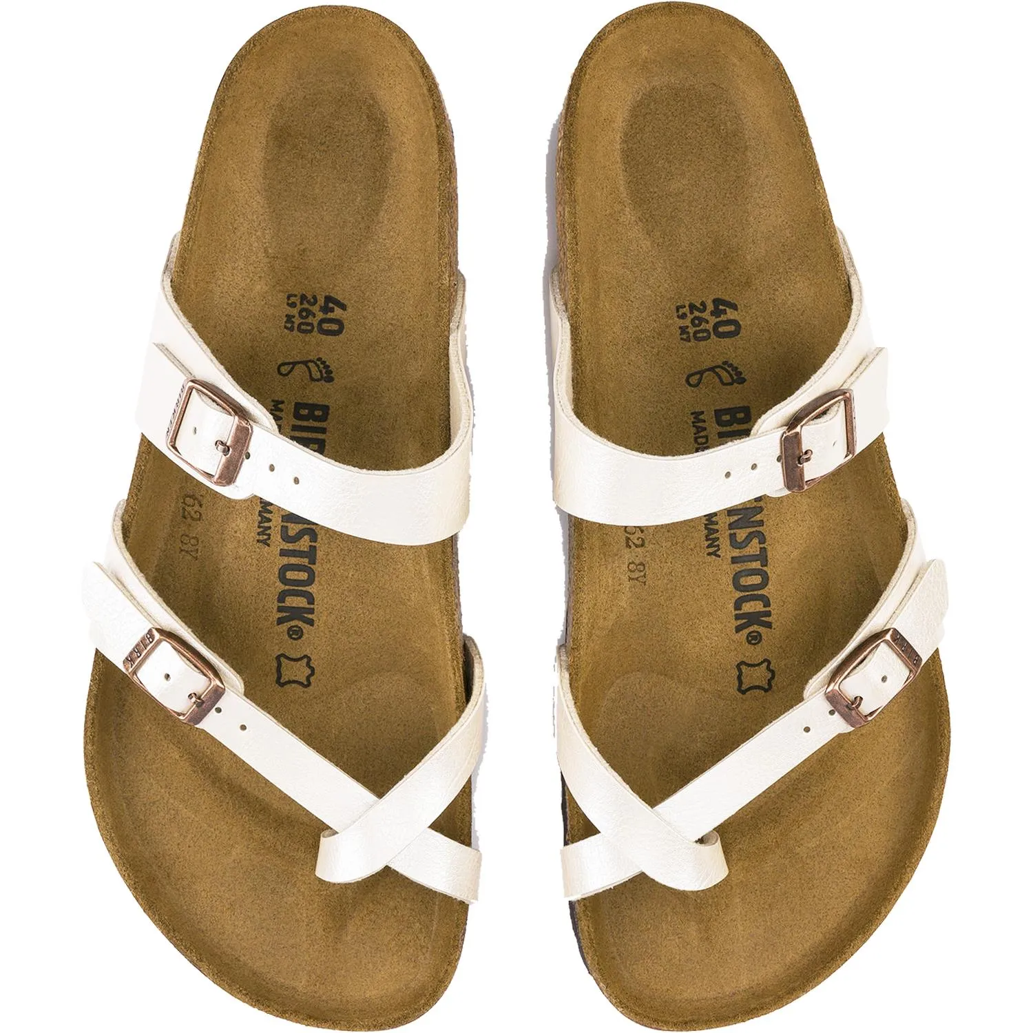 Women's Birkenstock Mayari Graceful Pearl White Birko-Flor