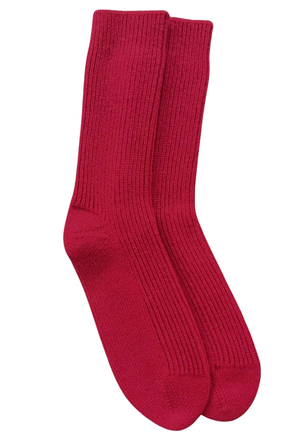 Women's Cashmere Bed Socks - Chili