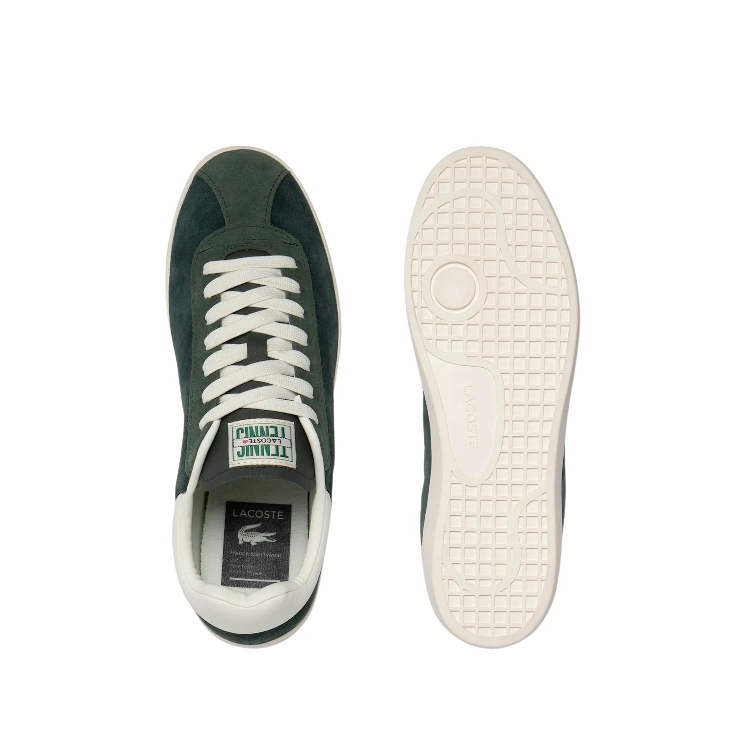 Women's Lacoste Baseshot Dark Green Gold Sneakers