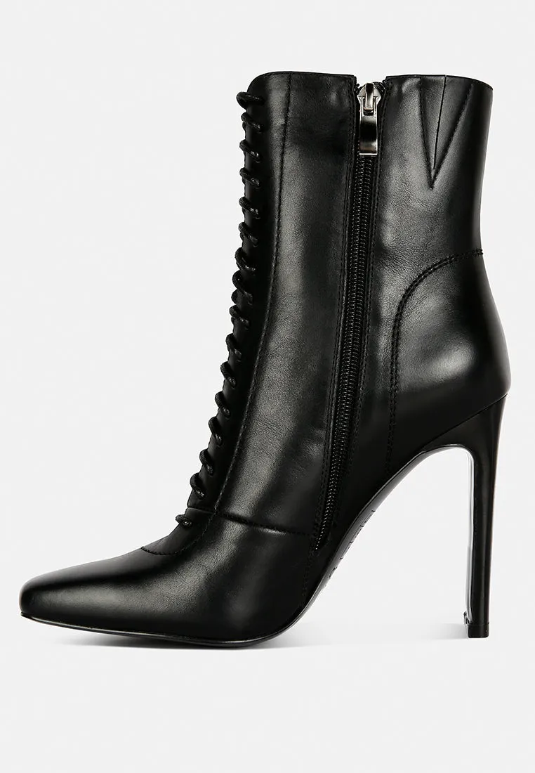 Wyndham Lace Up Leather Ankle Boots