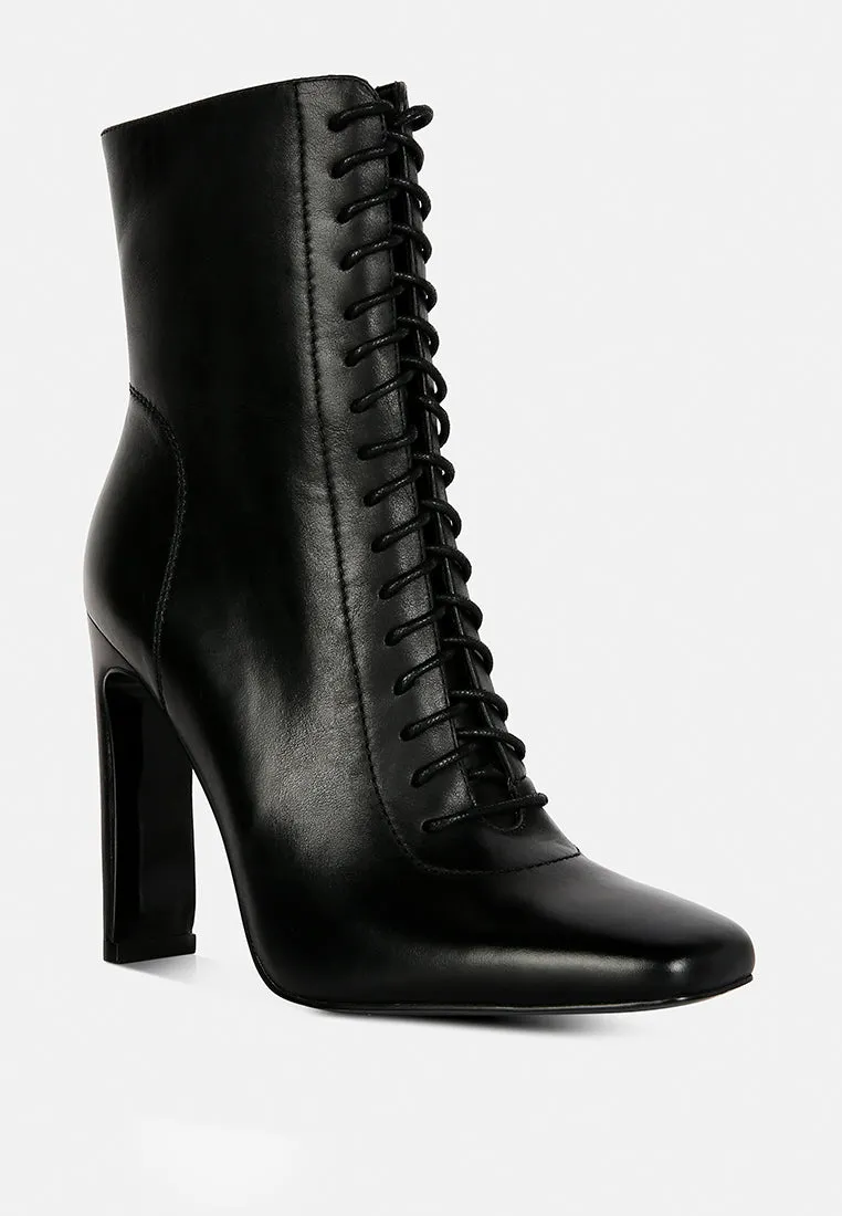 Wyndham Lace Up Leather Ankle Boots