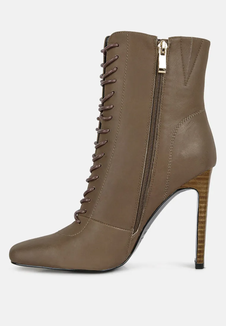 Wyndham Lace Up Leather Ankle Boots