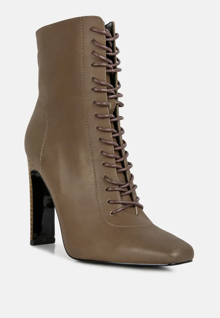 Wyndham Lace Up Leather Ankle Boots