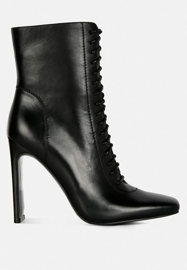 Wyndham Lace Up Leather Ankle Boots